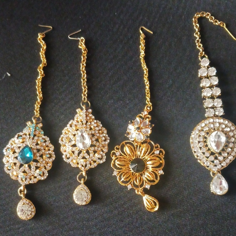 Elegant Gold and Crystal headpieces